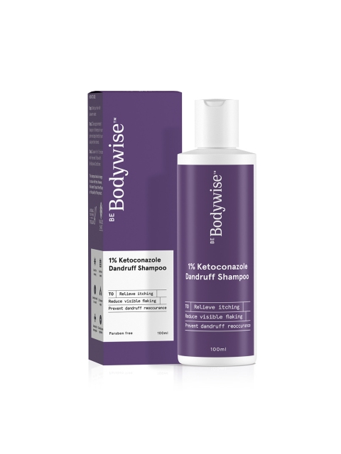 

Be Bodywise 1% Ketoconazole Dandruff Shampoo to Relieve Itching 100ml, Purple