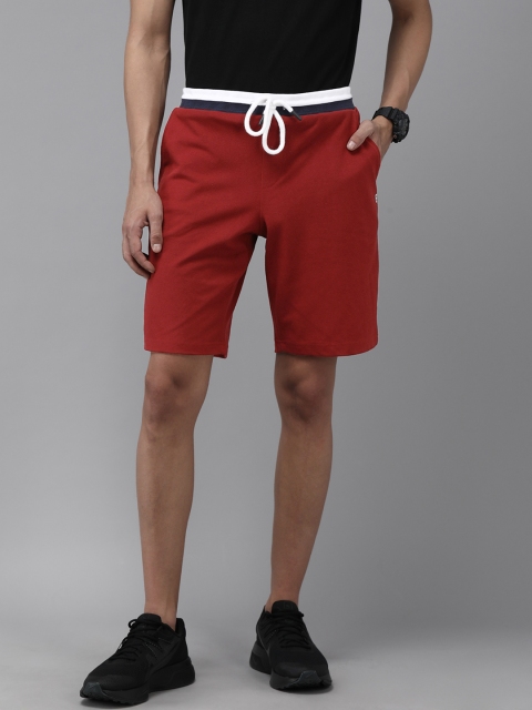 

French Connection Men Red Slim Fit Mid-Rise Regular Shorts