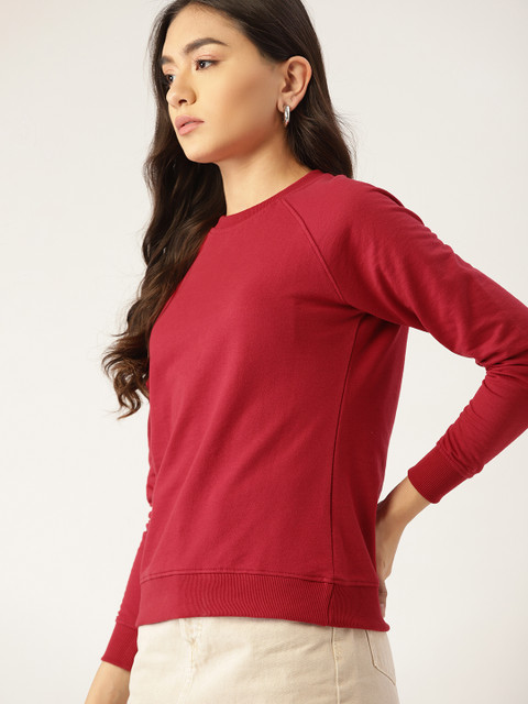 

DressBerry Women Red Sweatshirt