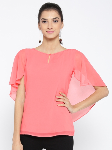 

Eavan Pink Georgette Cape Top