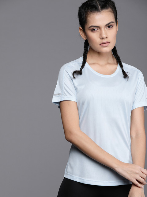 

ADIDAS Women Blue Solid Run It T-shirt