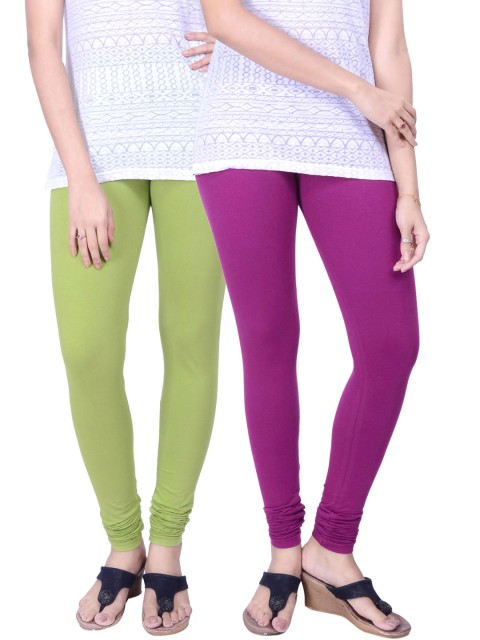 

LYRA Pack of 2 Churidar Leggings, Purple