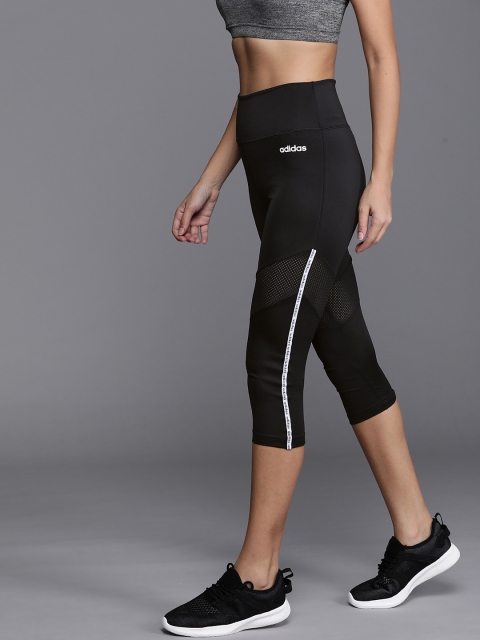 

ADIDAS Women Black Solid Training Designed 2Move 3/4 Tights