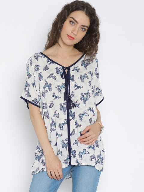 

Tokyo Talkies White Printed Top