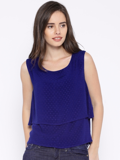 

Tokyo Talkies Women Blue Layered Top