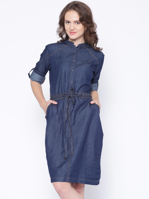 

Tokyo Talkies Blue Denim Shirt Dress