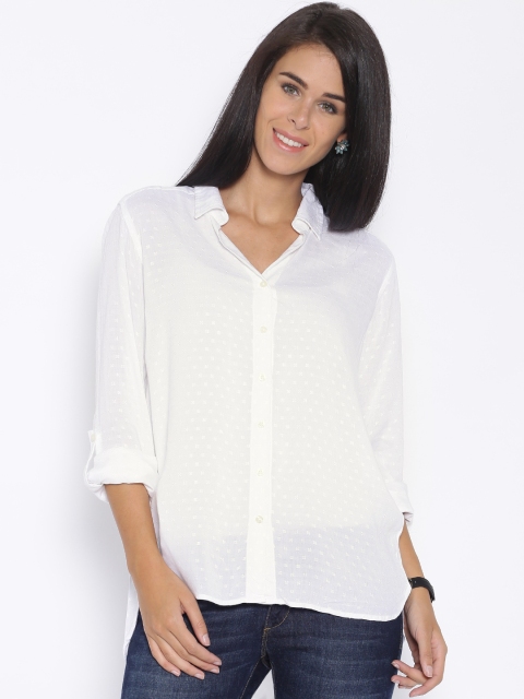 

Tokyo Talkies Women White Regular Fit Casual Shirt