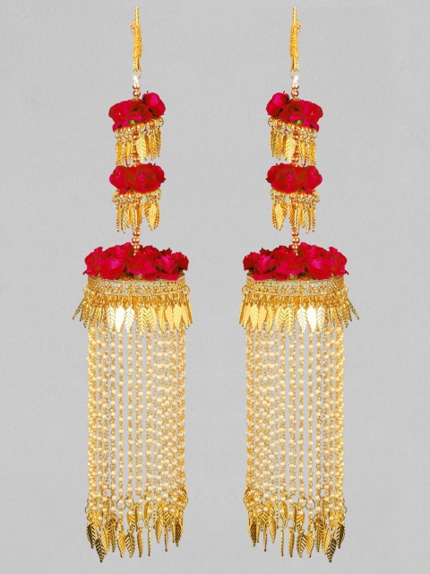 

Rubans Set Of 2 Gold-Plated Floral Bridal Layered Kaleeras