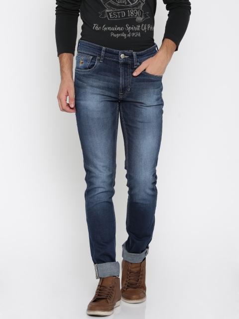 

U.S. Polo Assn. Denim Co. Men Blue Skinny Fit Mid Stretchable Jeans
