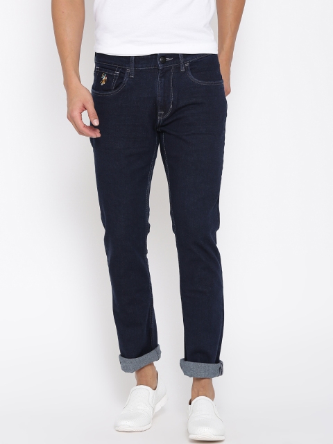 

U.S. Polo Assn. Denim Co. Men Navy Woody Slim Straight Fit Stretchable Jeans, Navy blue