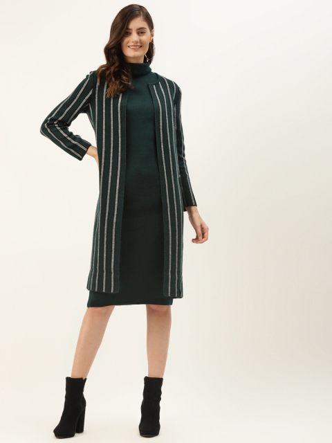 

Madame Green & Grey Layered Sweater Dress