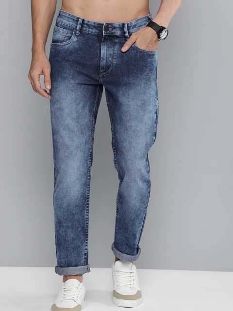 

HERE&NOW Men Blue Slim Fit Heavy Fade Acid Wash Stretchable Jeans