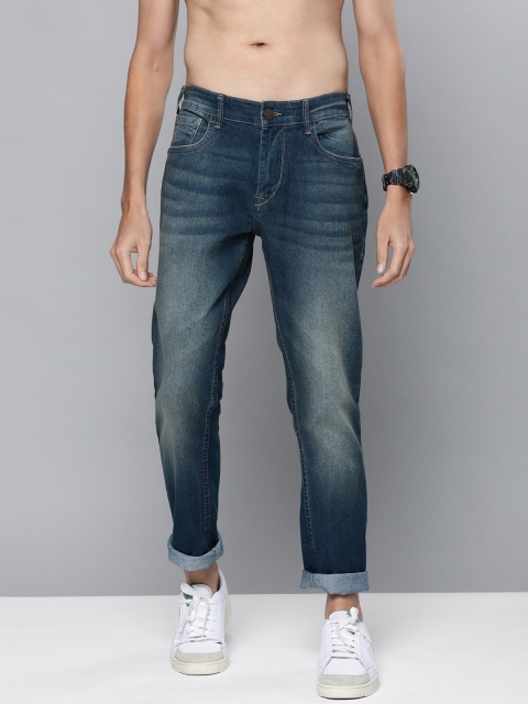 

HERE&NOW Men Blue Slim Fit Low-Rise Heavy Fade Stretchable Jeans