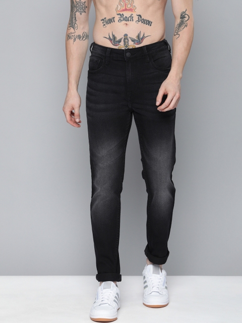 

HERE&NOW Men Black Skinny Fit Light Fade Stretchable Jeans