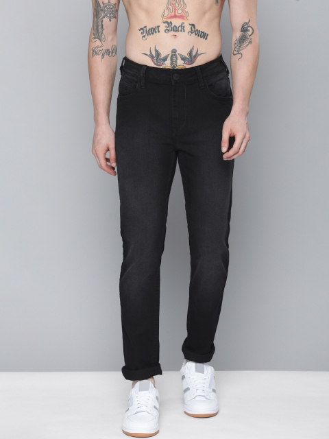 

HERE&NOW Men Black Skinny Fit Light Fade Stretchable Jeans