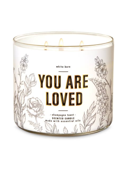 

Bath & Body Works Champagne Toast YOU ARE LOVED 3-Wick Candle 411g, Pink