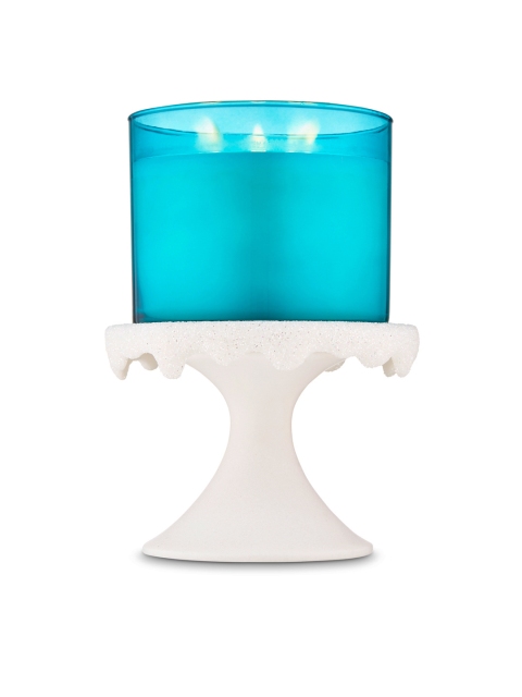 

Bath & Body Works White Snow Melt Pedestal 3-Wick Candle Holder