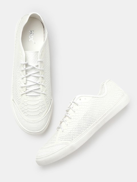 

HRX by Hrithik Roshan Women White Snakeskin Pattern Sneakers