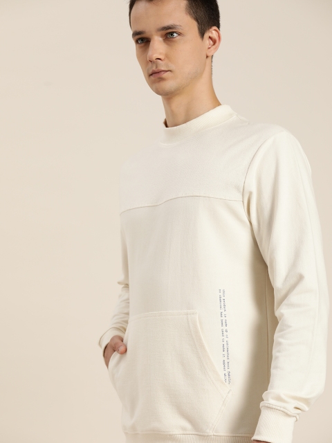 

ether Kora Collection Men Off-White Sustainable Unbleached Fabric Sweatshirt
