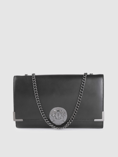 

GUESS Black Solid Structured Sling Bag