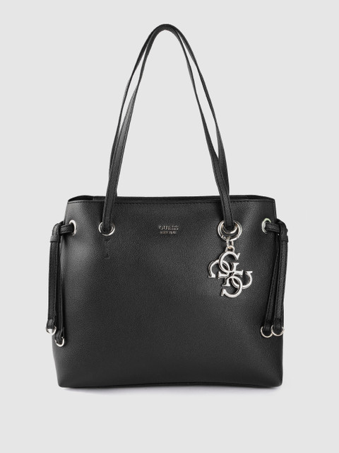 

GUESS Black Solid Structured Shoulder Bag