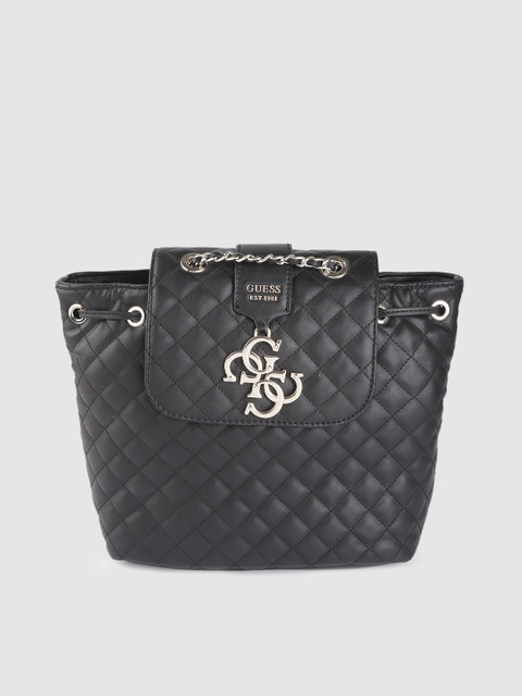 

GUESS Women Black Quilted Backpack