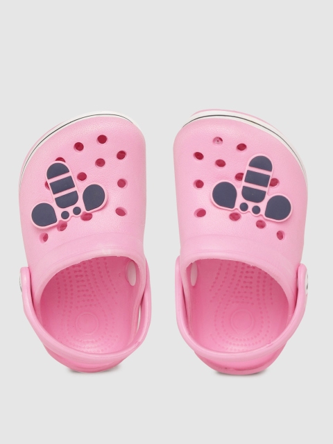

toothless Girls Pink Cut-Out Clogs with Shoe Charm Detail