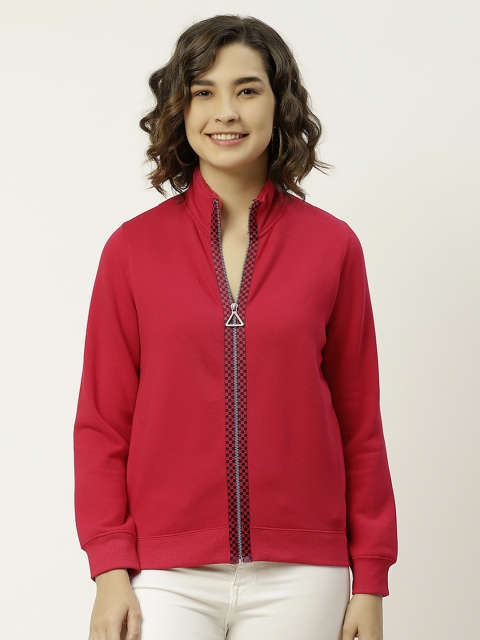 

Madame Women Red Front-Open Sweatshirt