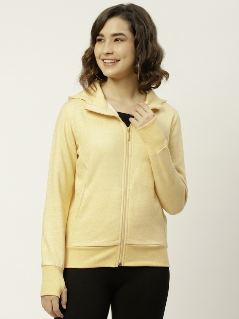 

Madame Women Yellow Hooded Sweatshirt