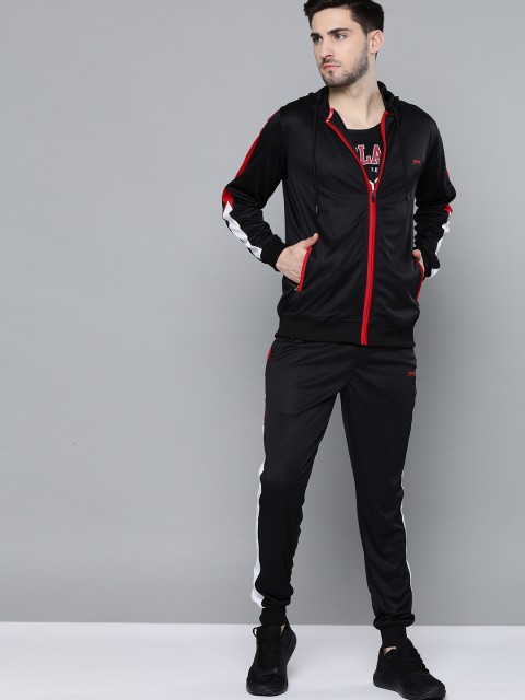 

Slazenger Men Black Solid Ultra-Dry Tracksuits