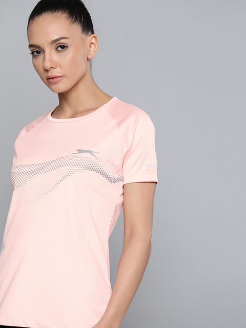 

Slazenger Women Pink Brand Logo Print Sports T-shirt