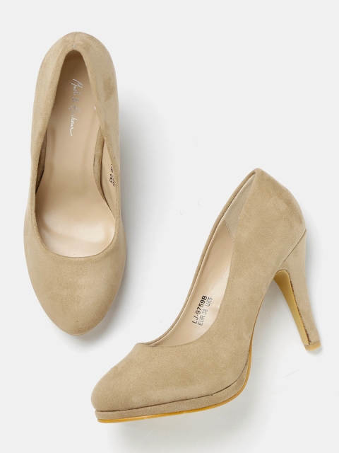 

Mast & Harbour Women Beige Solid Stilettos