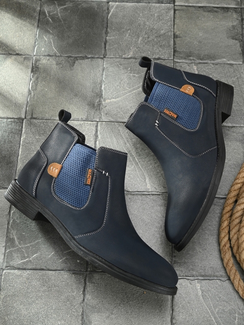 

Mactree Men Blue Nubuck Chelsea Boots