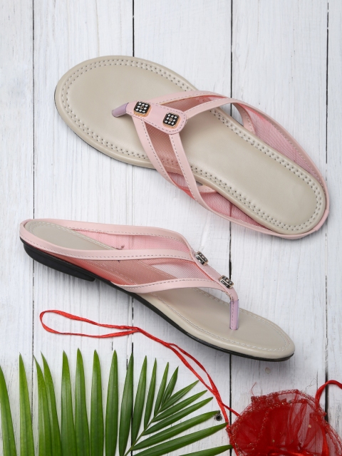 

DEAS Women Pink Open Toe Flats