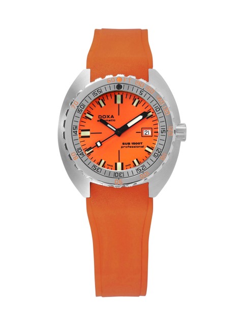

DOXA Men Orange Printed Dial Automatic Motion Powered Watch 881.10.351.21-Orange