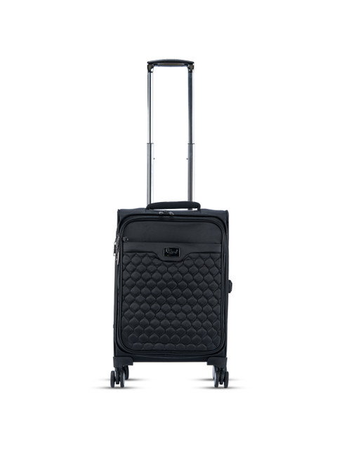 

IT luggage Unisex Black Solid Soft-Sided Cabin Trolley Suitcase