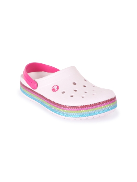 

Crocs Unisex Pink & Green Croslite Clogs