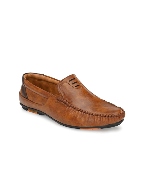 

ALBERTO MORENO Men Tan Brown Lightweight Loafers