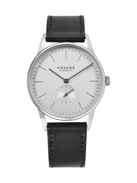 

Nomos Glashutte Unisex Silver-Toned Dial & Black Leather Straps Analogue Watch 387