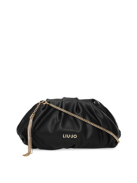 

LIU JO Black Textured Purse Clutch