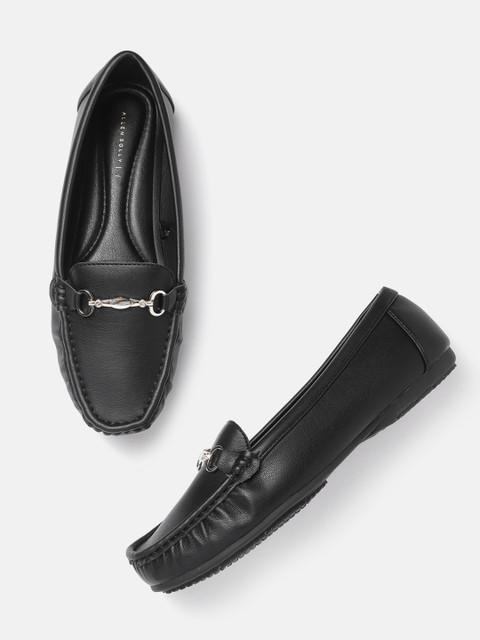 

Allen Solly Women Black Solid Horsebit Loafers