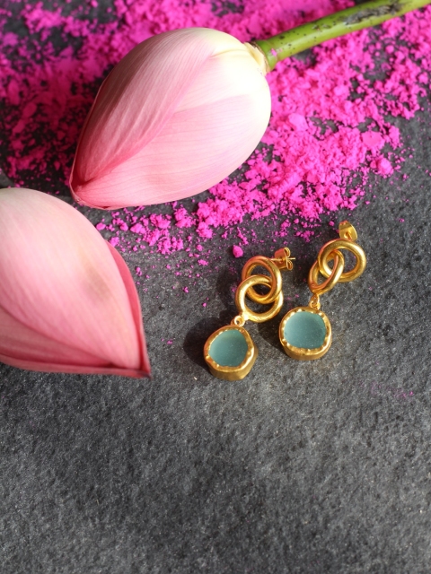 

Amaltaas Blue Contemporary Drop Earrings