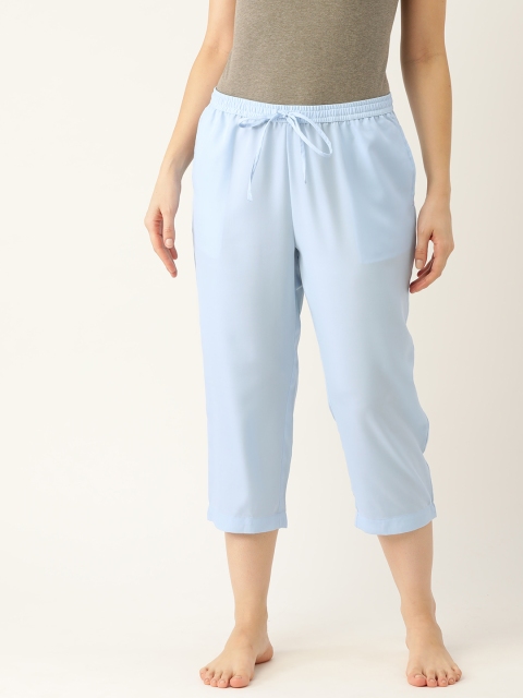 

ETC Women Blue Solid Lounge Capris