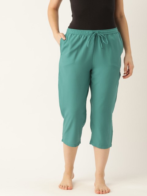 

ETC Women Green Solid Lounge Capris
