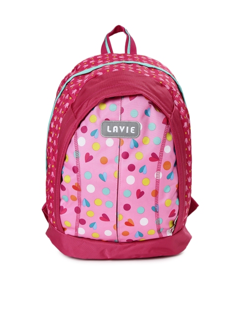 

Lavie Girls Pink Printed Backpack