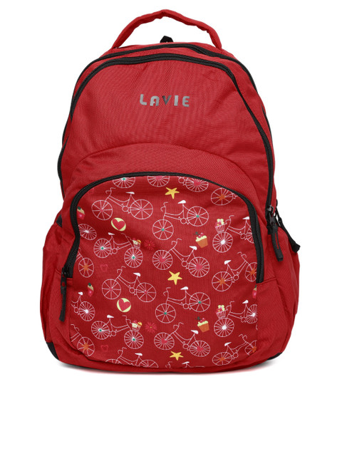 

Lavie Women Red Printed Backpack