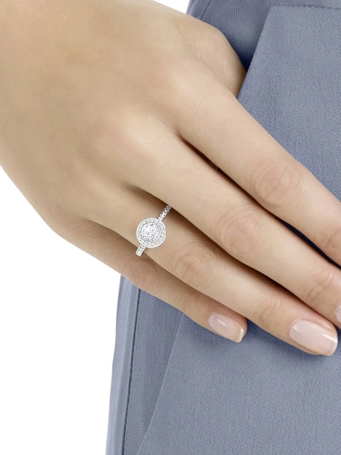 

SWAROVSKI Angelic Ring Round White & Rhodium Plated