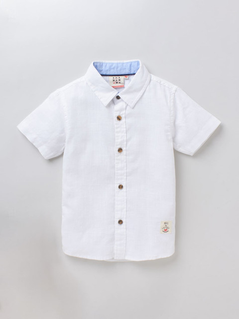 

Ed-a-Mamma Boys White Casual Sustainable Shirt