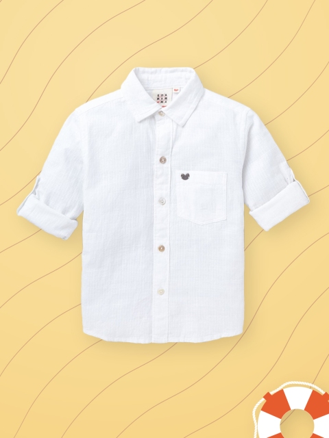 

Ed-a-Mamma Boys White Formal Sustainable Shirt