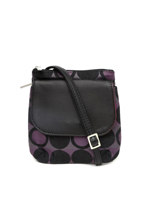 

Baggit Purple & Black Printed Sling Bag